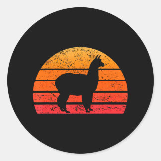 Adesivo Redondo Llama Alpaca Lover Llama