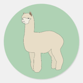 Adesivo Redondo Llama Verde ilusima