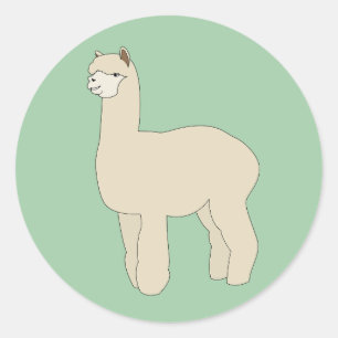 Adesivo Redondo Llama Verde ilusima
