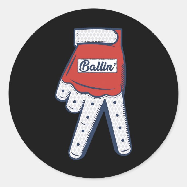 Adesivo Redondo Llin Sell Ting Glove Sale Jogadores Esportivos (Frente)