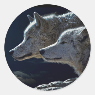 Adesivo Redondo Lobos