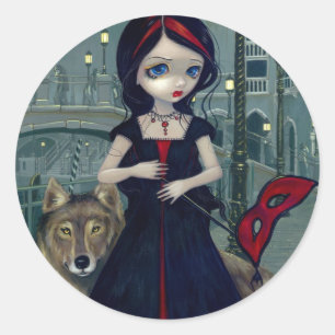 Adesivo Redondo "Lobos de Veneza"