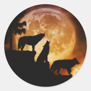 Adesivo Redondo Lobos Picos de Picos