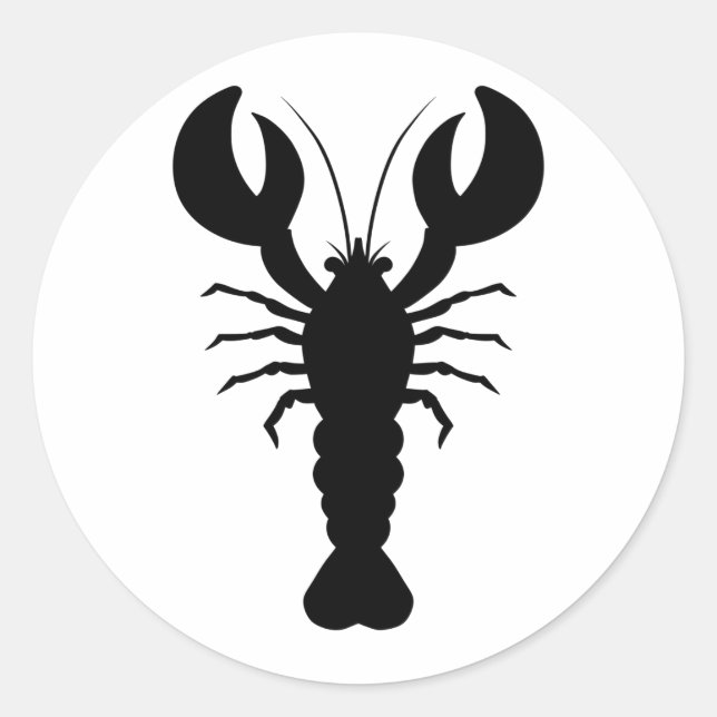 Adesivo Redondo Lobster Silhouette (Frente)