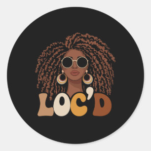 Adesivo Redondo Localizado para a vida Afro Locs Droga Dreadlocks