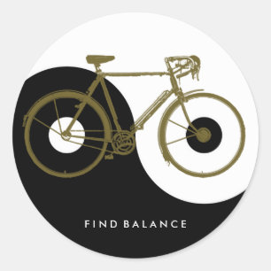 Adesivo Redondo LOCALIZAR BALANCE / bicicleta yin yang