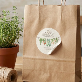 Adesivo Redondo Locally Grown Baby Shower Party