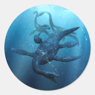 Adesivo Redondo Loch Ness Monster Round Sticker