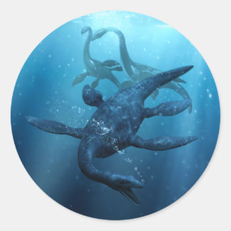 Adesivo Redondo Loch Ness Monster Round Sticker