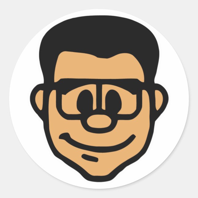 Adesivo Redondo Lockergnome Head Sticker (Frente)