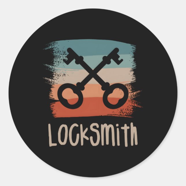 Adesivo Redondo Locksmith (Frente)