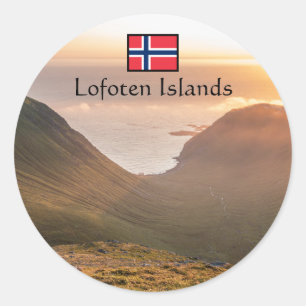 Adesivo Redondo Lofoten Islands Norway