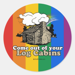 ADESIVO REDONDO LOG CABIN REPUBLICANS