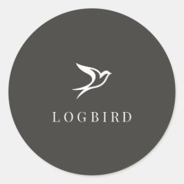 Adesivo Redondo LOGBIRD — Sticker