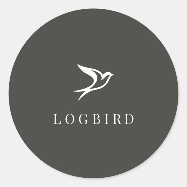 Adesivo Redondo LOGBIRD — Sticker (Frente)
