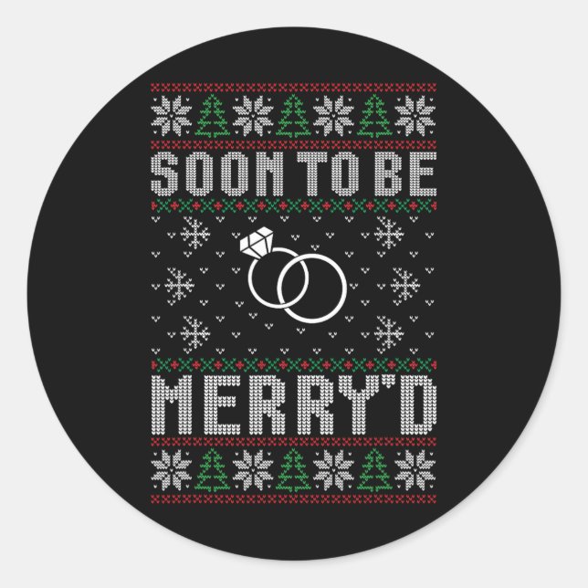 Adesivo Redondo Logo Casamento Merry'd Christmas Noiva Noivo C (Frente)