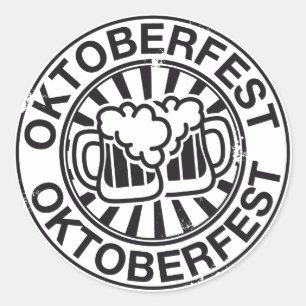 Adesivo Redondo Logo da cerveja Oktoberfest