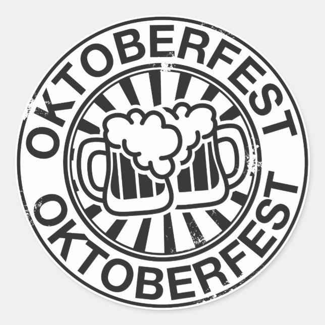 Adesivo Redondo Logo da cerveja Oktoberfest (Frente)