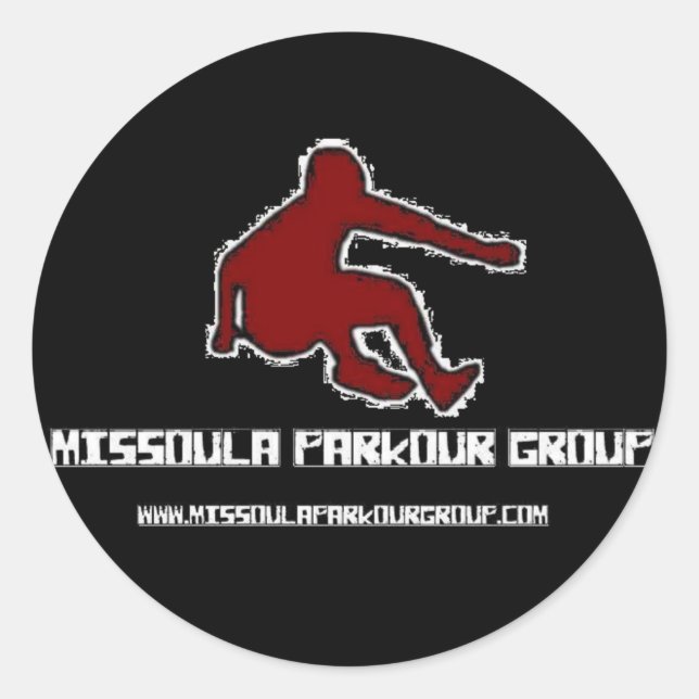 Adesivo Redondo Logo do Grupo Parkour (Frente)