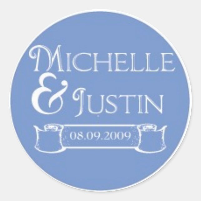 Adesivo Redondo logo do michelle (Frente)