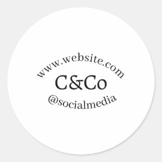 Adesivo Redondo logo name letter company social media website simp