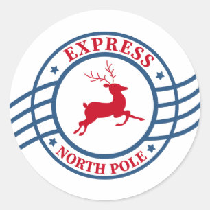Adesivo Redondo logo northpole express