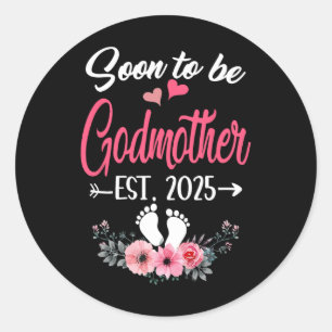 Adesivo Redondo Logo Ser O Dia de as mães De Madrinha Do Est 2025