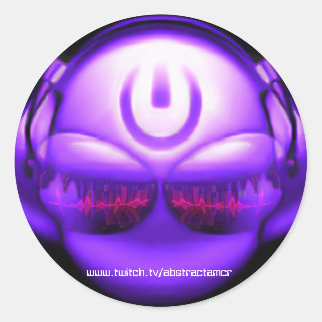 Adesivo Redondo Logotipo Abstractamcr (Frente)