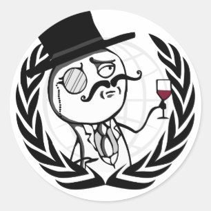 Adesivo Redondo Logotipo anónimo de LulzSec