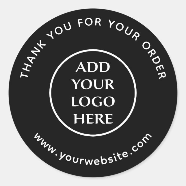 Adesivo Redondo Logotipo aqui Empresa profissional (Frente)