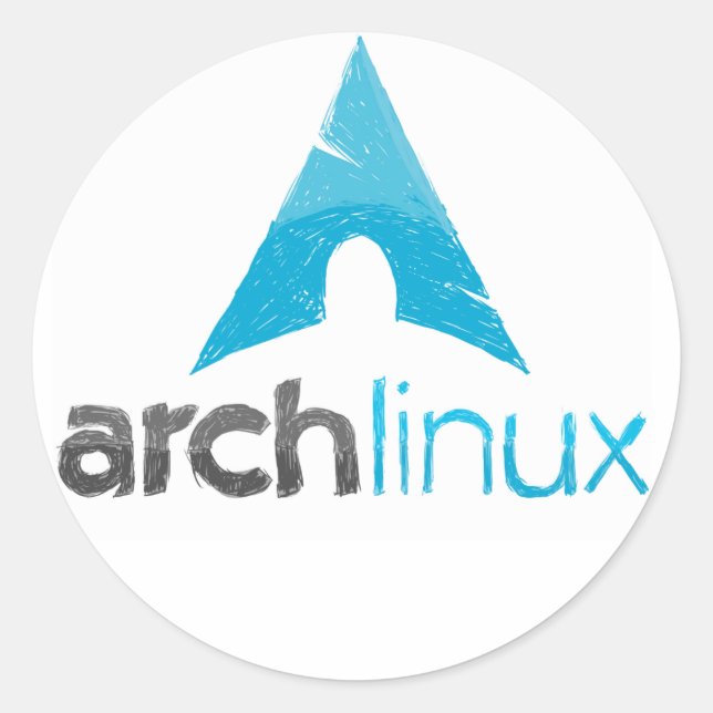 Adesivo Redondo Logotipo Arch Linux (Frente)