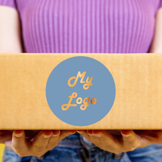 Adesivo Redondo Logotipo azul Dusty (Criador carregado)