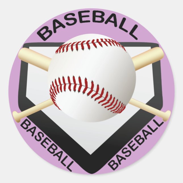 ADESIVO REDONDO LOGOTIPO BASEBALL (Frente)