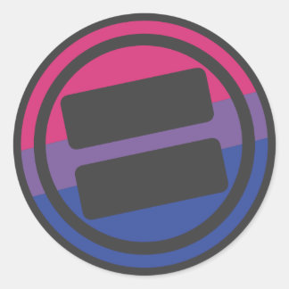 Adesivo Redondo Logotipo Bissexual do Orgulho NOVA - redondo