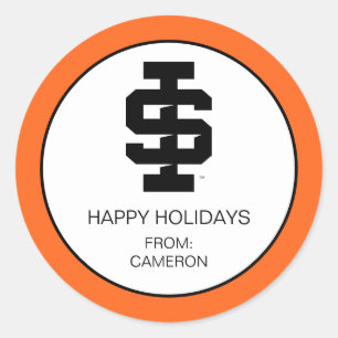 Adesivo Redondo Logotipo Bold Bengals da Universidade Estadual de 