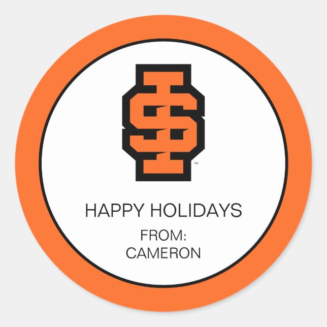 Adesivo Redondo Logotipo Bold Bengals da Universidade Estadual de  (Frente)