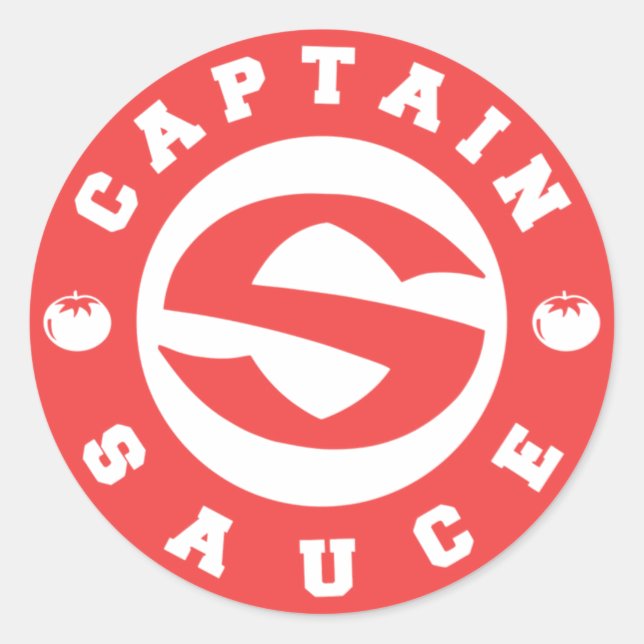 Adesivo Redondo Logotipo Captainsauce (Frente)