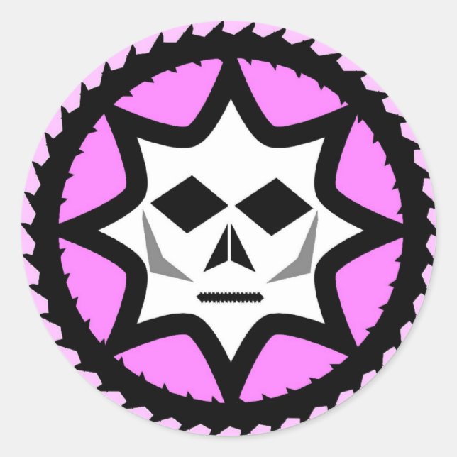 Adesivo Redondo Logotipo clássico do Diabolichix (Frente)