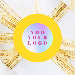 Adesivo Redondo Logotipo comercial amarelo