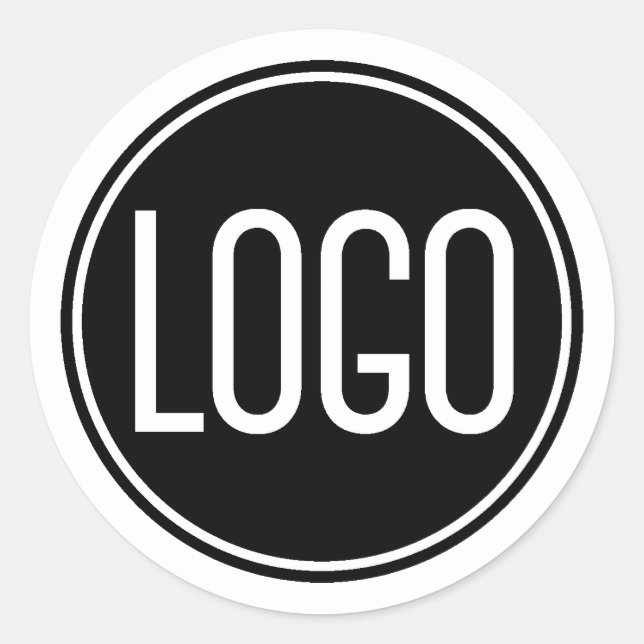 Adesivo Redondo Logotipo comercial do promocional (Frente)