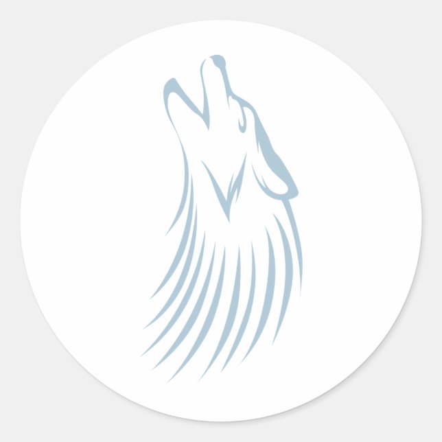 Adesivo Redondo Logotipo Coyote de Howling personalizado (Frente)