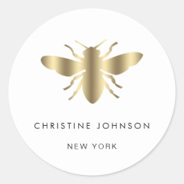 Adesivo Redondo logotipo da abelha