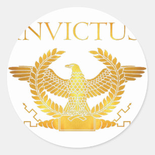 Adesivo Redondo logotipo da águia dourada do invictus