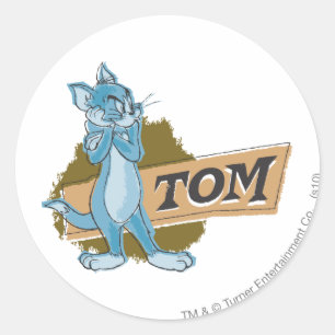 Adesivo Redondo Logotipo da atitude de Tom