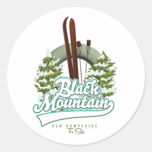 Adesivo Redondo logotipo da Black Mountain New Hampshire Ski.