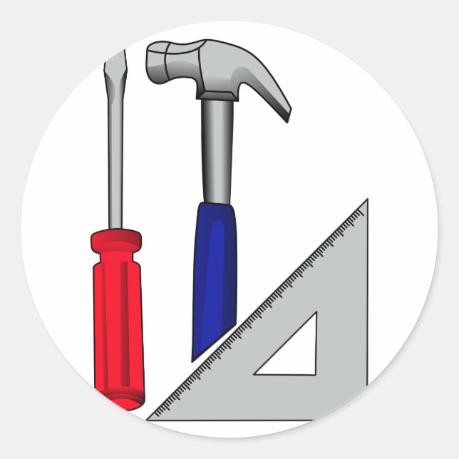 Adesivo Redondo Logótipo da carpintaria (Frente)