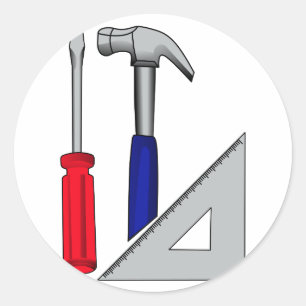 Adesivo Redondo Logótipo da carpintaria