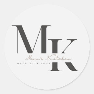 Adesivo Redondo Logotipo da cozinha da Mimi