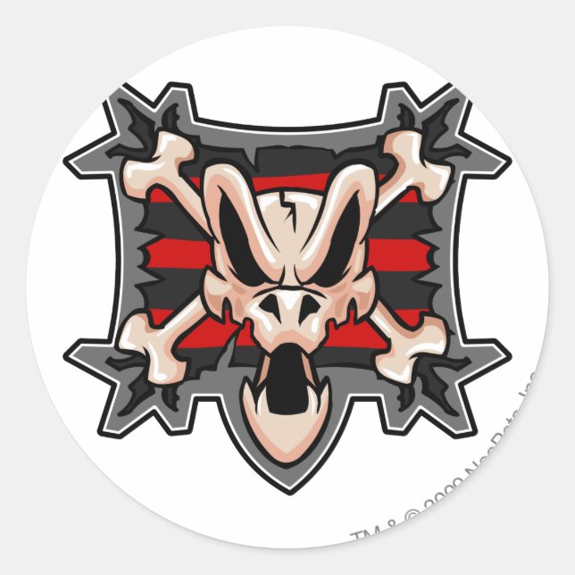 Adesivo Redondo Logotipo da Ilha Krawk (Frente)