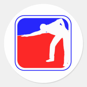 Adesivo Redondo Logotipo da liga dos bilhar